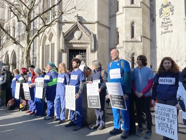 Royal Courts of Justice protest